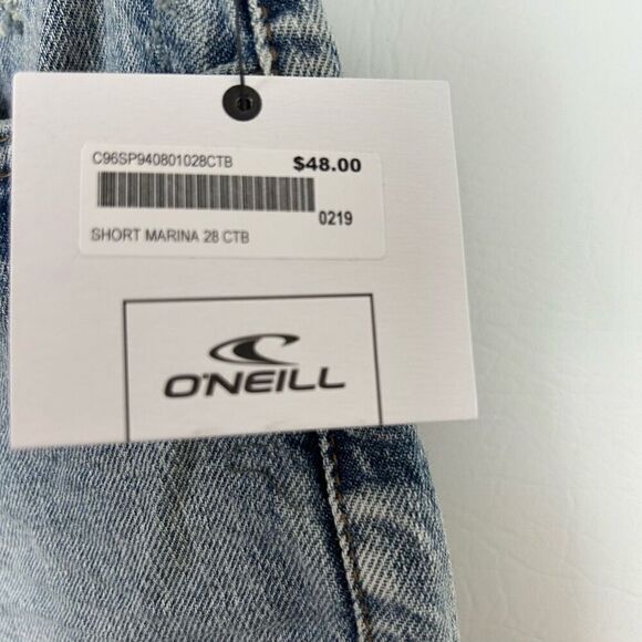 O’Neill High Rise Marina Cutoff Frayed Hem Jean Shorts 28 NWT boho festival stre - Picture 4 of 13
